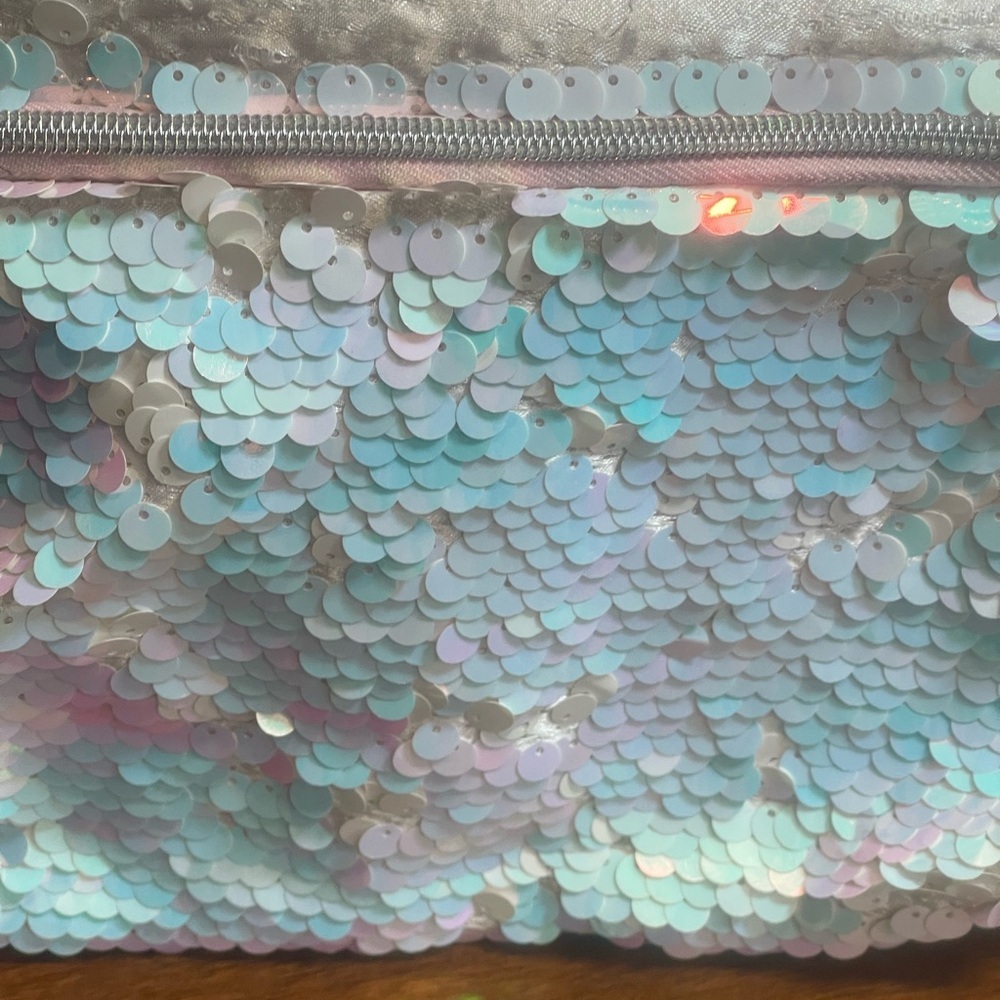 Girls Justice Pink Unicorn Sequin Backpack 16" School Book Bag Kids Reversible - Picture 4 of 12